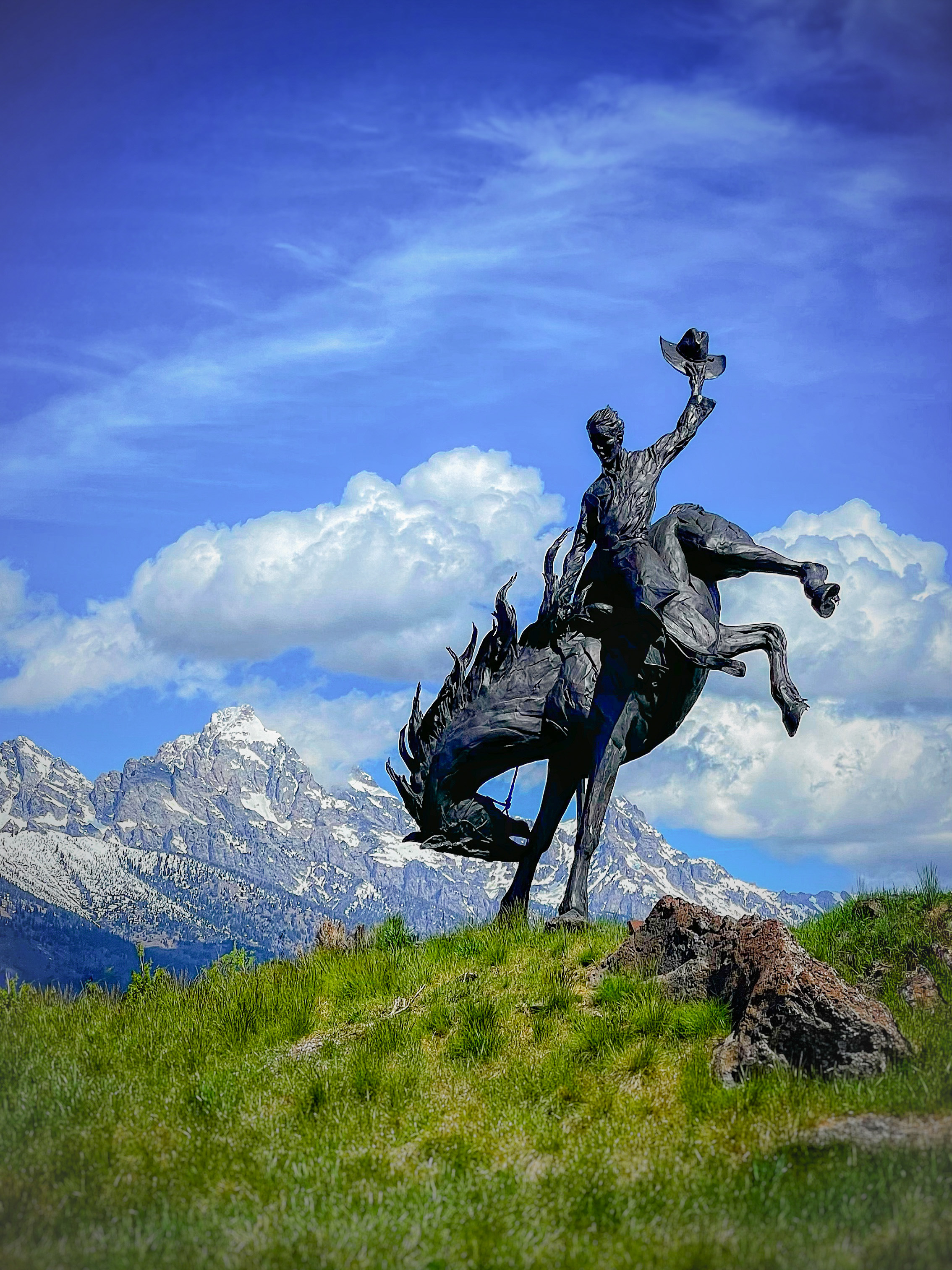 Statue at the Jackson Hole Airport